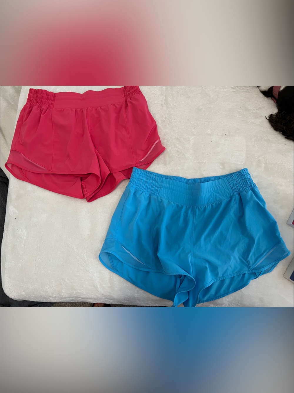 Lululemon hotty hot shorts size 10- Pink and Blue